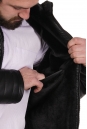 Мужская кожаная куртка из эко-кожи с воротником, отделка искусственный мех 8022592-5