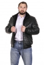 Мужская кожаная куртка из эко-кожи с воротником, отделка искусственный мех 8022592-8