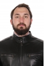 Мужская кожаная куртка из натуральной кожи с воротником 8022599-14