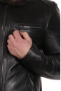 Мужская кожаная куртка из натуральной кожи с воротником 8022599-15