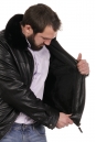 Мужская кожаная куртка из натуральной кожи на меху с воротником 8022671-6