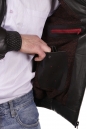 Мужская кожаная куртка из натуральной кожи с капюшоном, отделка блюфрост 8022692-4