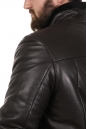 Мужская кожаная куртка из натуральной кожи на меху с воротником 8022694-12