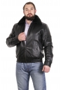 Мужская кожаная куртка из натуральной кожи на меху с воротником 8022759-5