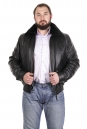 Мужская кожаная куртка из натуральной кожи на меху с воротником 8022759-6
