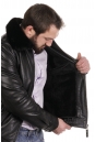 Мужская кожаная куртка из натуральной кожи на меху с воротником 8022759-8