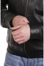 Мужская кожаная куртка из натуральной кожи на меху с воротником 8022759-11