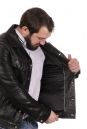 Мужская кожаная куртка из натуральной кожи с воротником 8022832-10