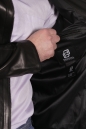 Мужская кожаная куртка из натуральной кожи с воротником 8022839-6