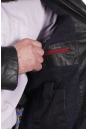 Мужская кожаная куртка из натуральной кожи с воротником, отделка овчина 8022947-5