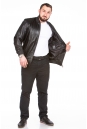 Мужская кожаная куртка из натуральной кожи с воротником 8023127-4