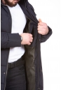 Пуховик мужской из текстиля с капюшоном, отделка искусственный мех 8023155-6