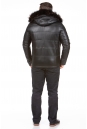 Мужская кожаная куртка из натуральной кожи с капюшоном, отделка енот 8023157-6