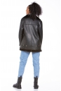 Женская кожаная куртка из эко-кожи с воротником, отделка искусственный мех 8023159-7