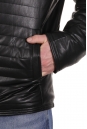 Мужская кожаная куртка из эко-кожи с воротником, отделка искусственный мех 8023303-2