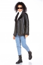 Женская кожаная куртка из эко-кожи с воротником, отделка искусственный мех 8023331-3