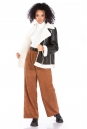 Женская кожаная куртка из эко-кожи с воротником, отделка искусственный мех 8023332-13