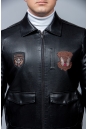 Мужская кожаная куртка из эко-кожи с воротником 8023408-2