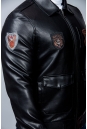 Мужская кожаная куртка из эко-кожи с воротником 8023408-11