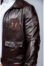 Мужская кожаная куртка из эко-кожи с воротником 8023409-5
