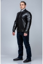 Мужская кожаная куртка из эко-кожи с воротником 8023410-8
