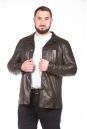 Мужская кожаная куртка из натуральной кожи с воротником 8023631-3