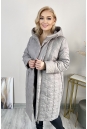 Женское пальто из текстиля с капюшоном 8024011-3