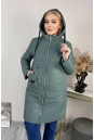 Женское пальто из текстиля с капюшоном 8024105-2