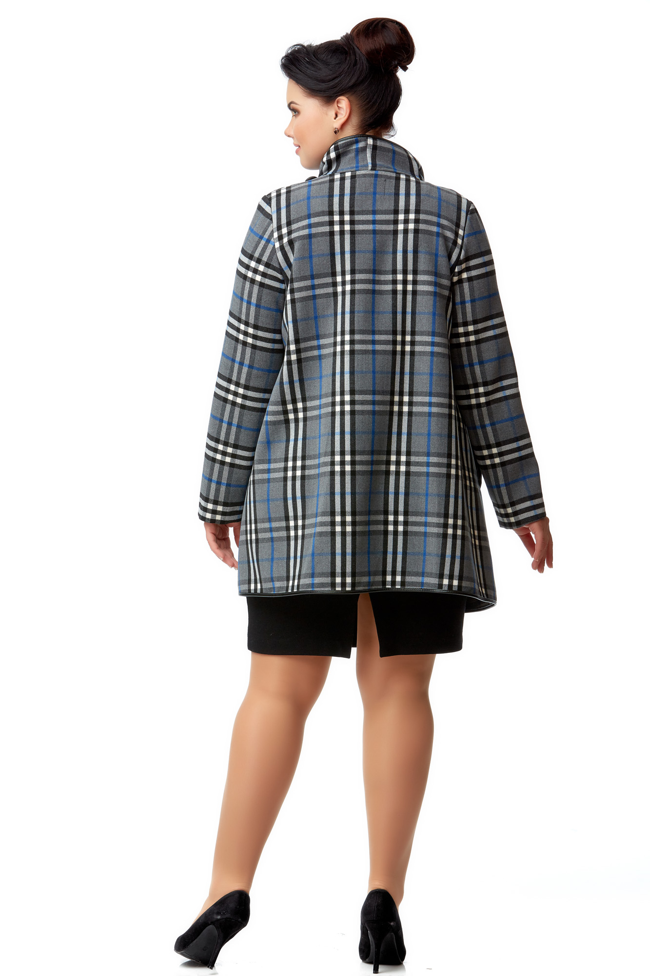 Женское пальто из текстиля с воротником 8000925-4