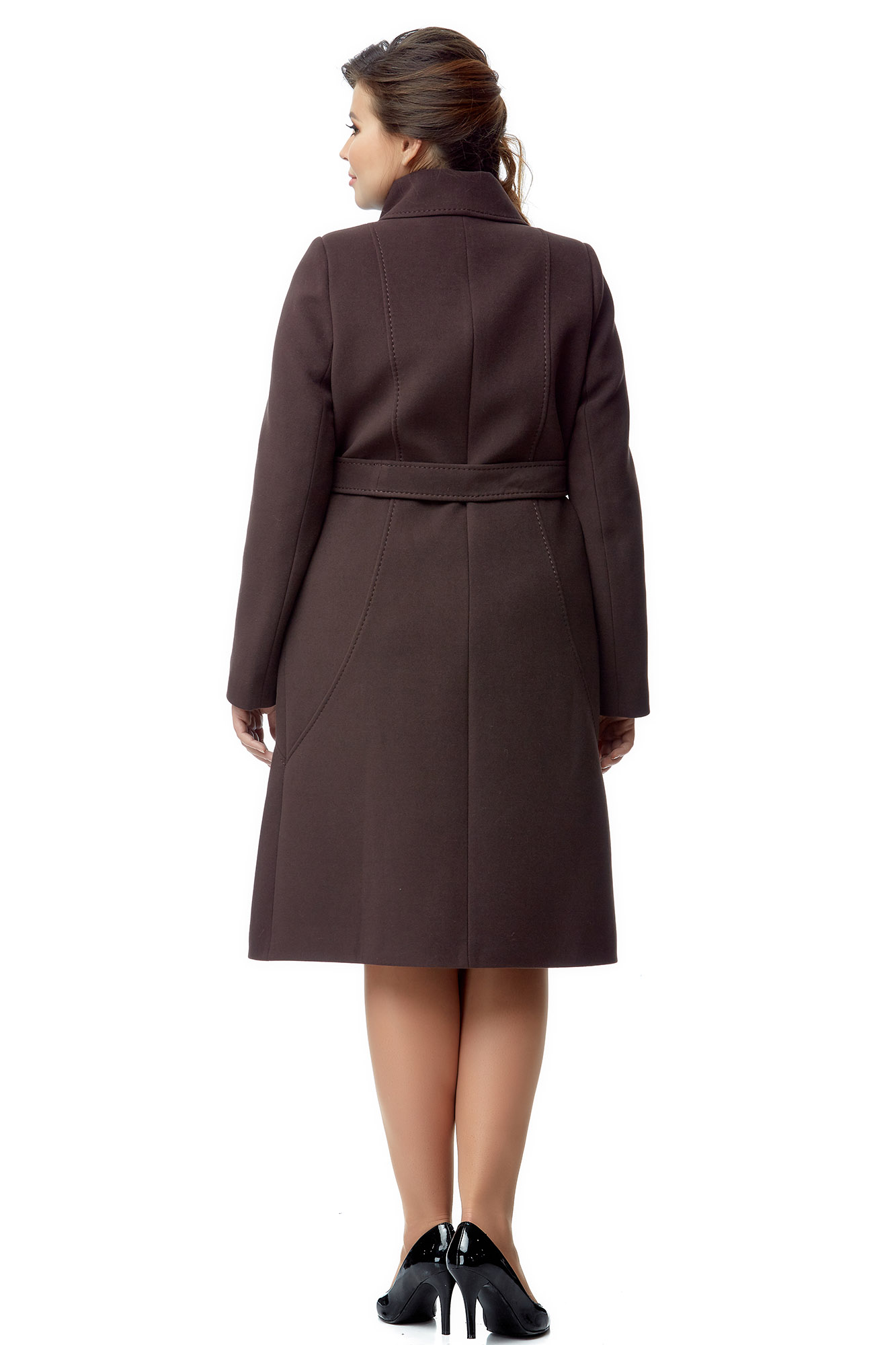 Женское пальто из текстиля с воротником 8000953-3