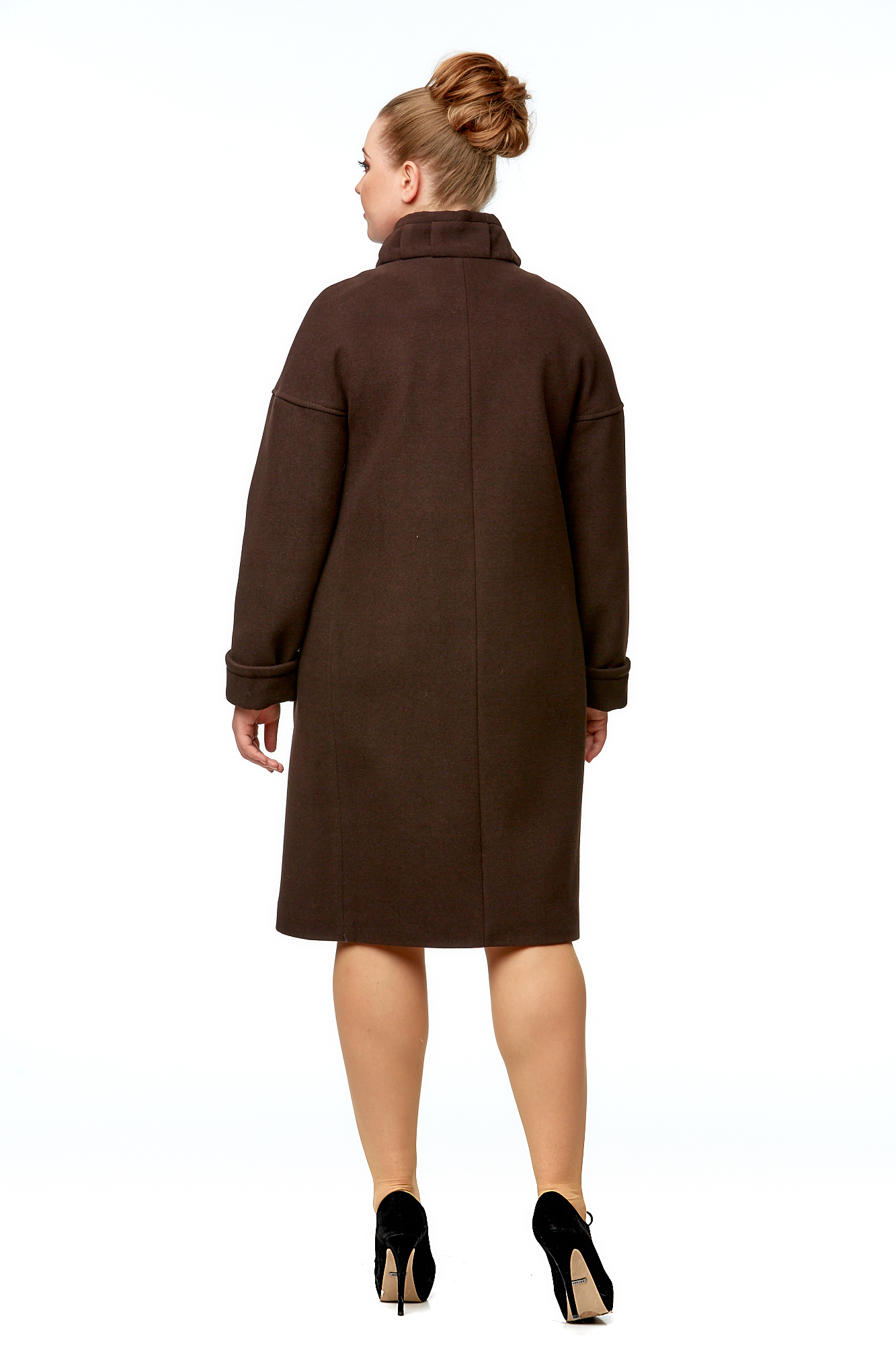Женское пальто из текстиля с воротником 8000961-3