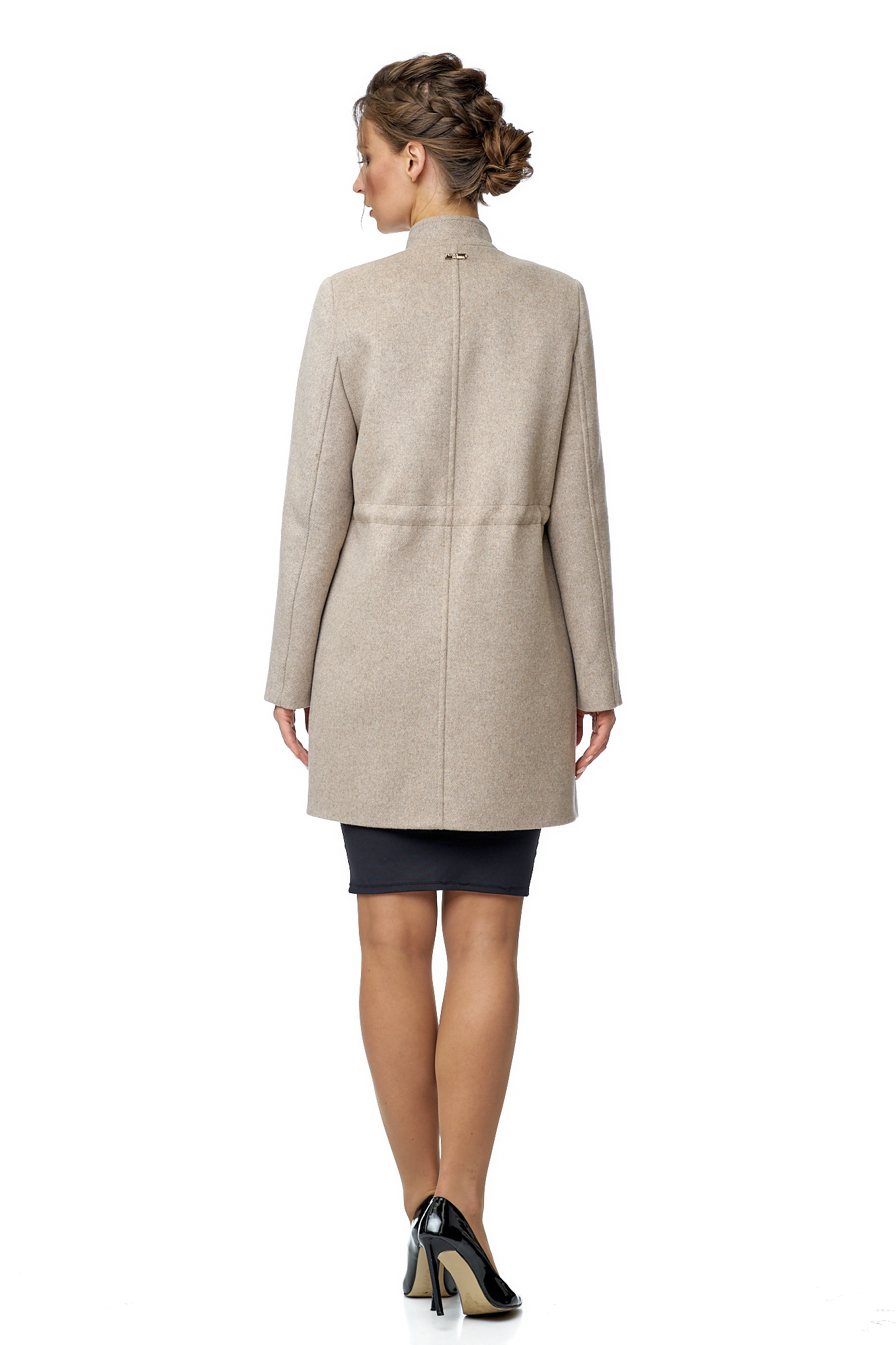 Женское пальто из текстиля с воротником 8001119-2