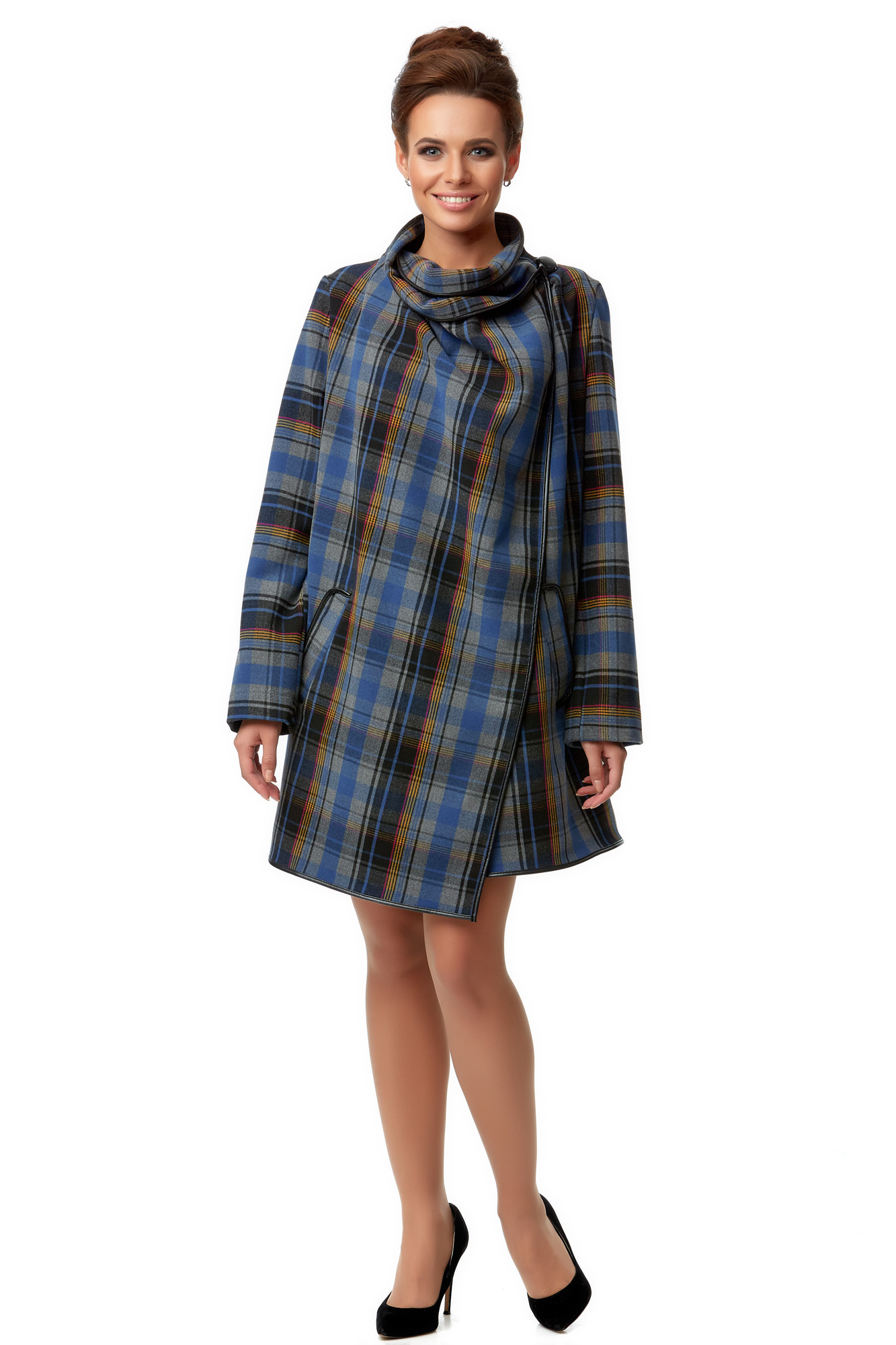Женское пальто из текстиля с воротником 8001892-2