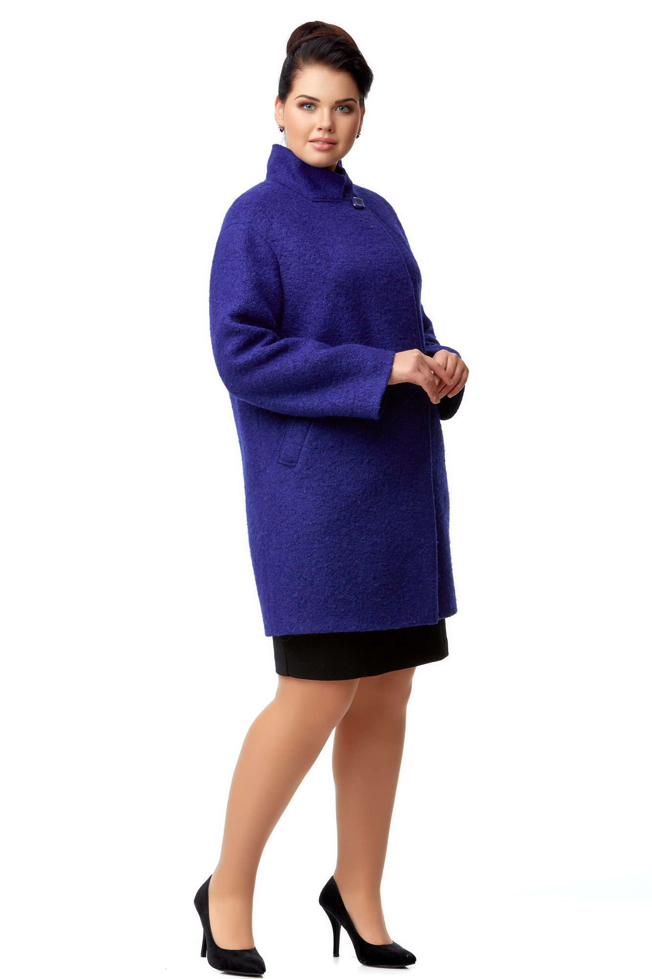 Женское пальто из текстиля с воротником 8001897-2