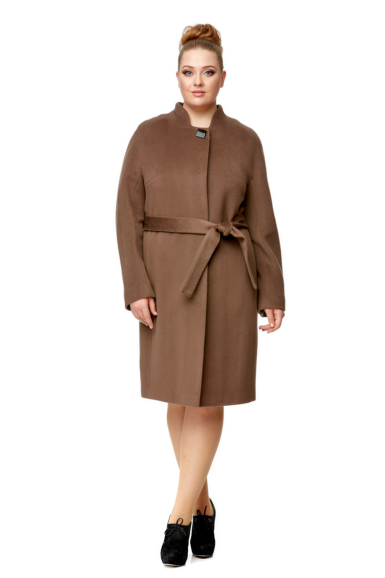 Женское пальто из текстиля с воротником 8001967-3