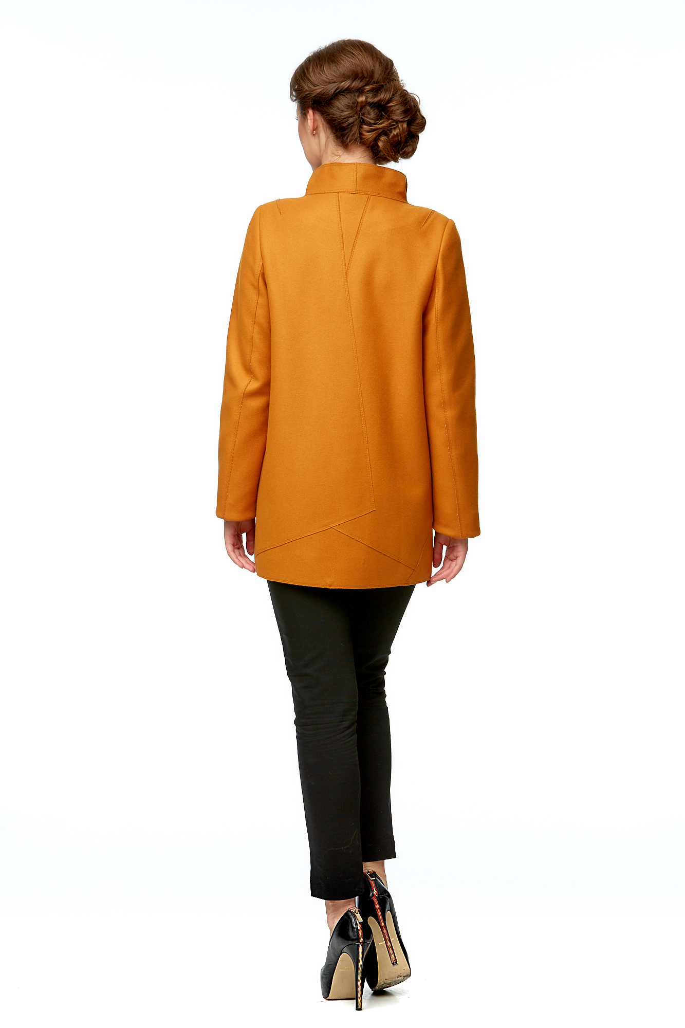 Женское пальто из текстиля с воротником 8002002-3