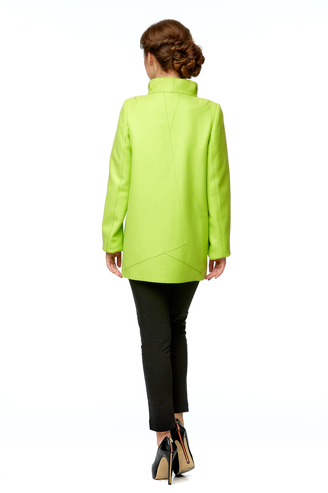 Женское пальто из текстиля с воротником 8002003-3