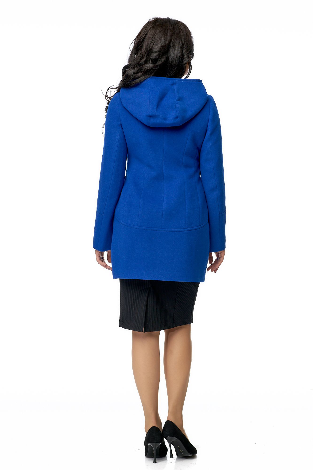 Женское пальто из текстиля с капюшоном 8002342-3