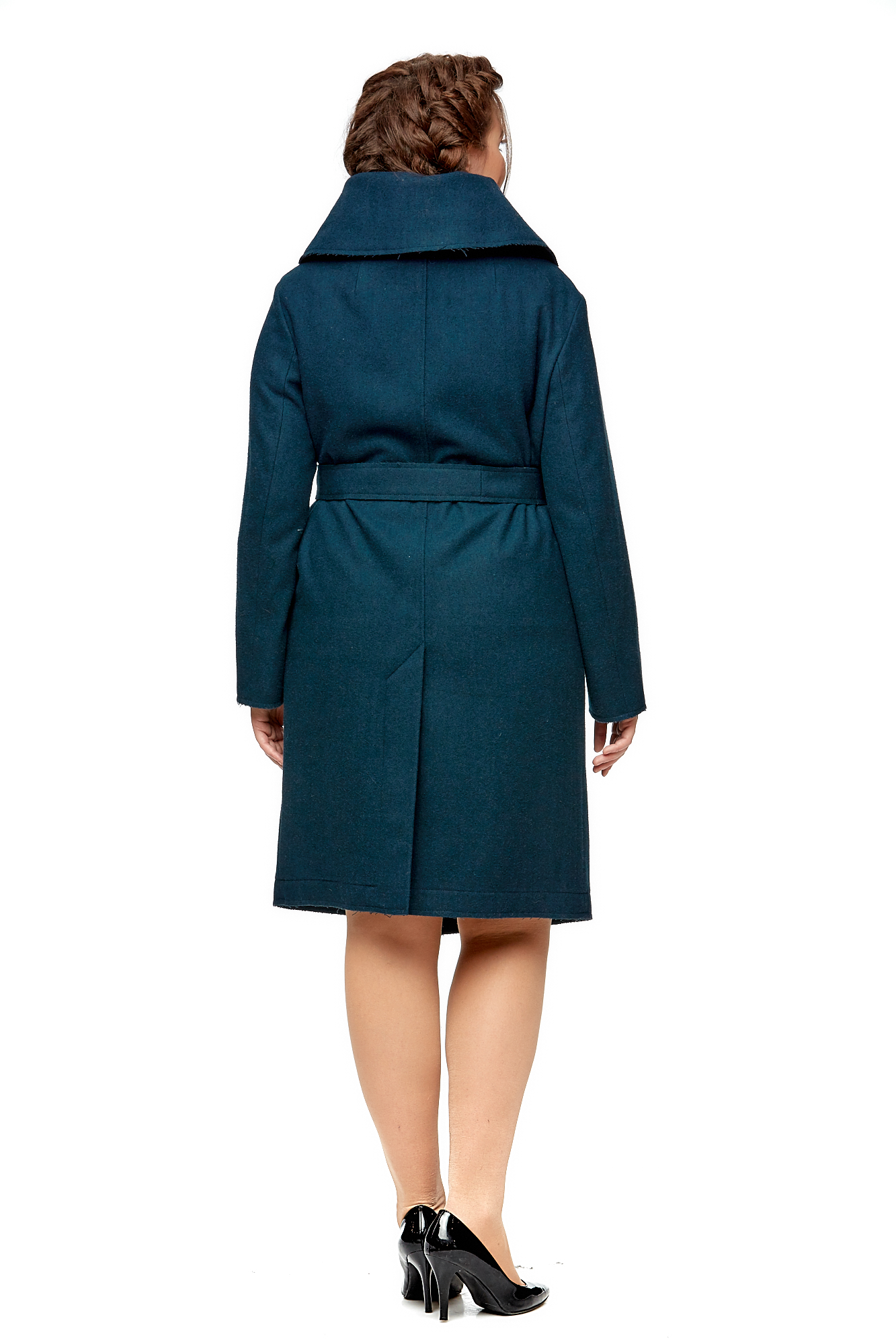 Женское пальто из текстиля с воротником 8002625-3