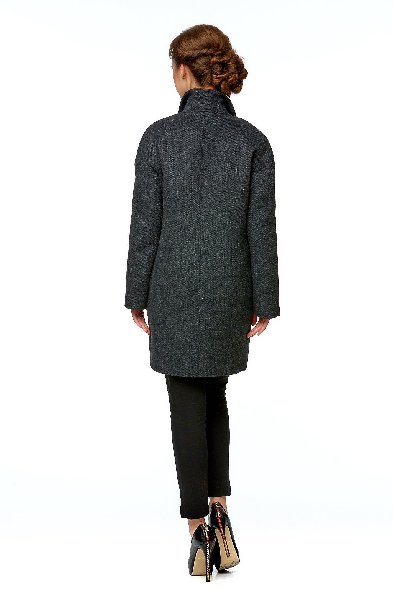 Женское пальто из текстиля с воротником 8002676-2