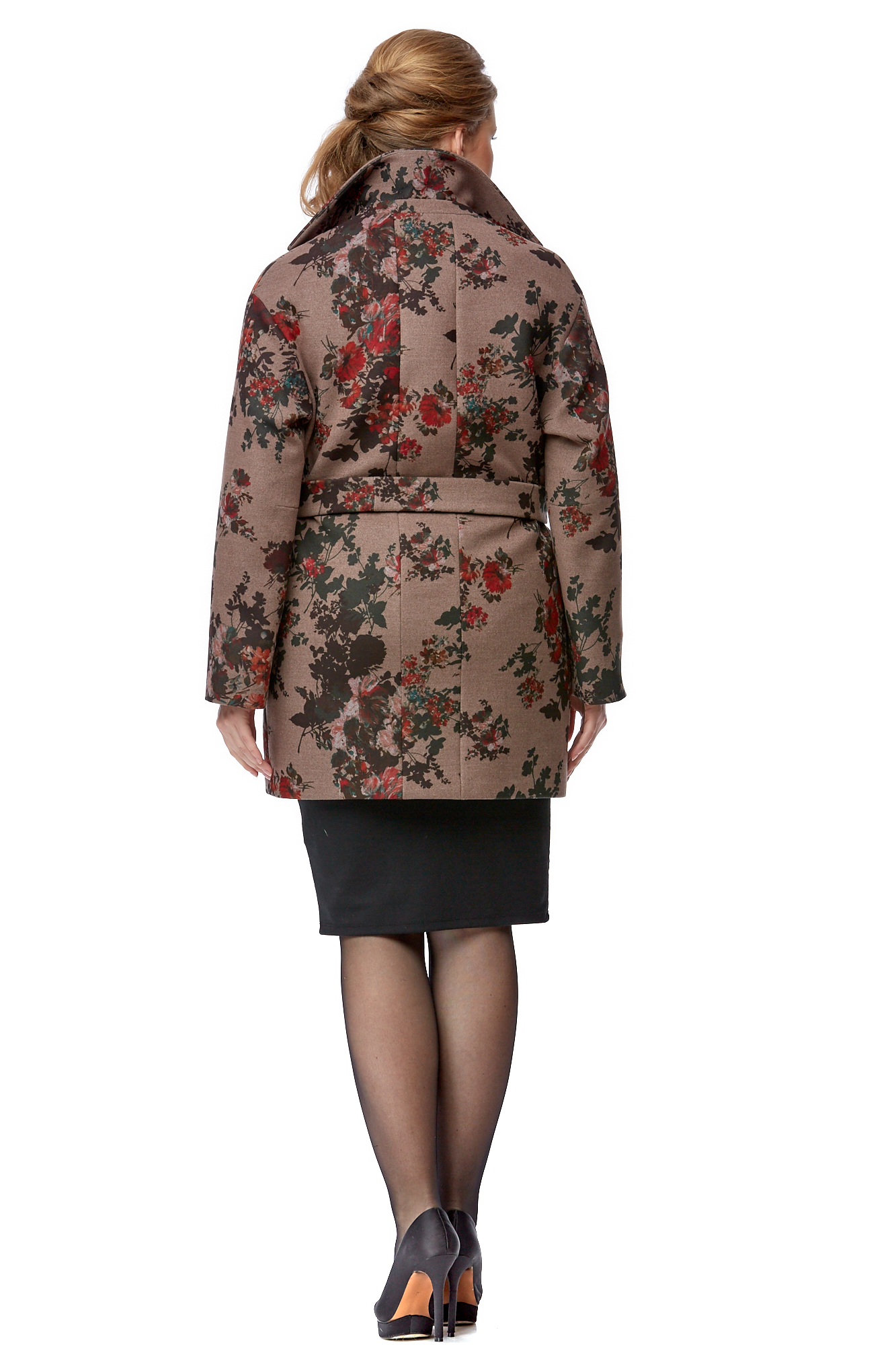 Женское пальто из текстиля с воротником 8003135-3