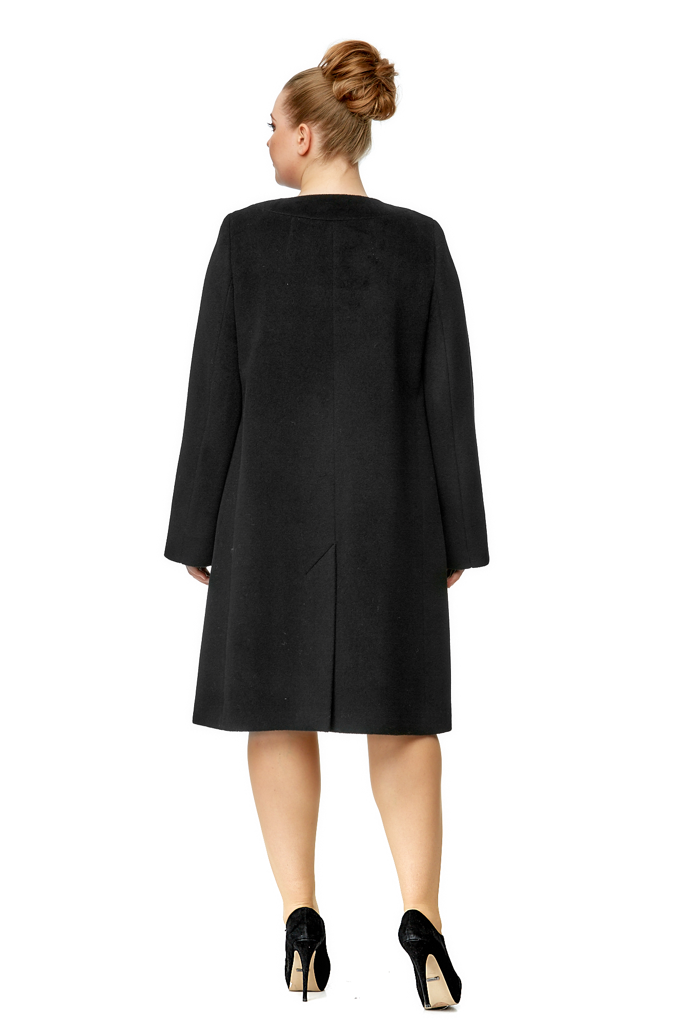 Женское пальто из текстиля без воротника 8003158-3