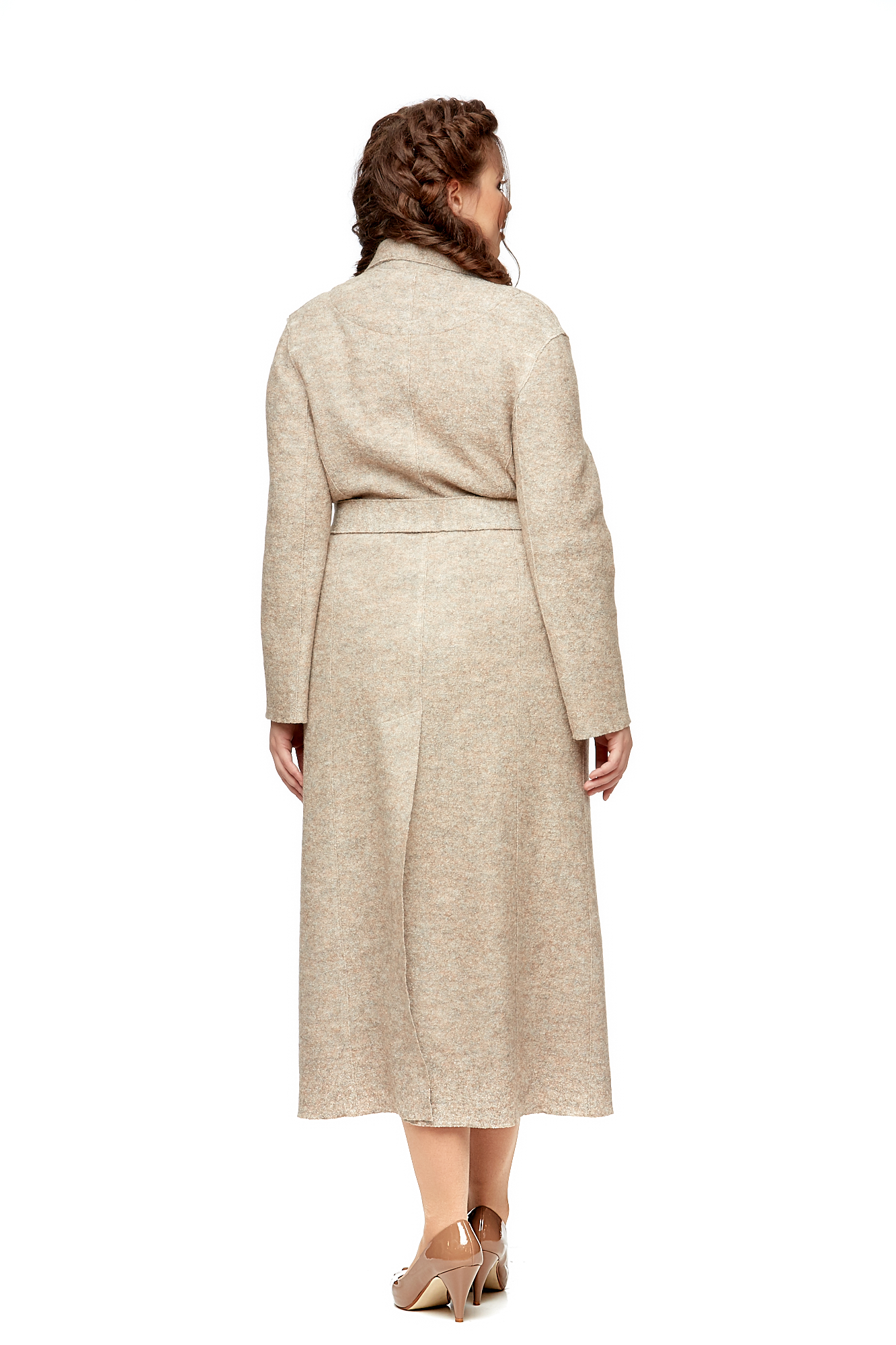 Женское пальто из текстиля с воротником 8003168-2