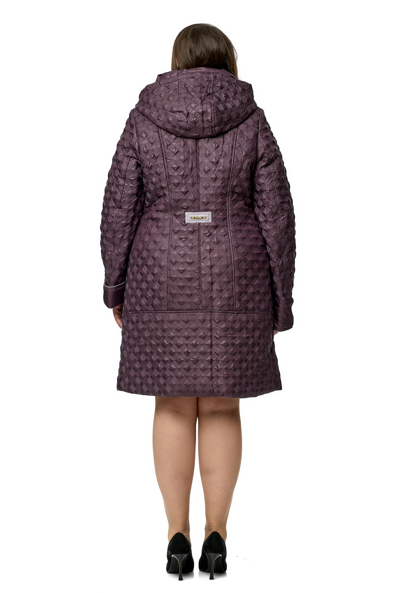 Женское пальто из текстиля с капюшоном 8009952-3