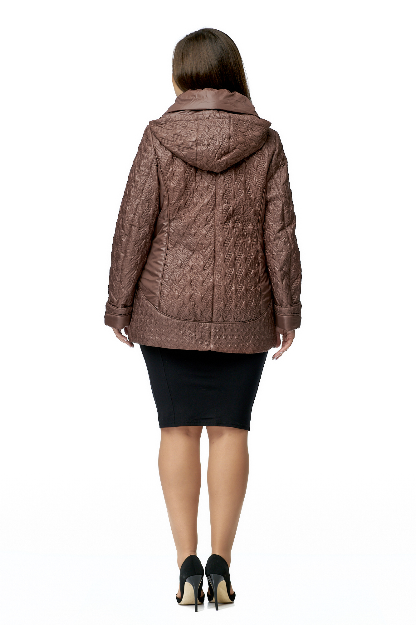 Куртка женская из текстиля с капюшоном 8010228-3