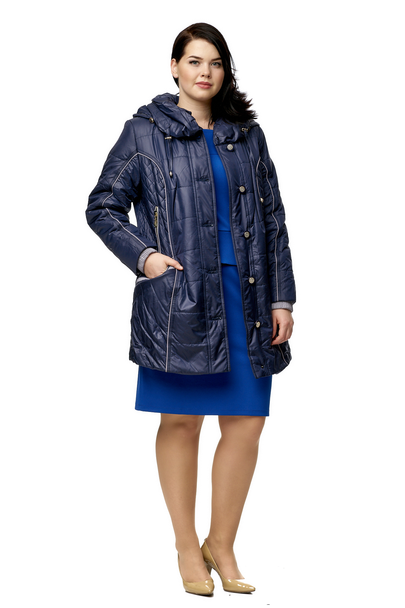 Куртка женская из текстиля с капюшоном 8010416-2