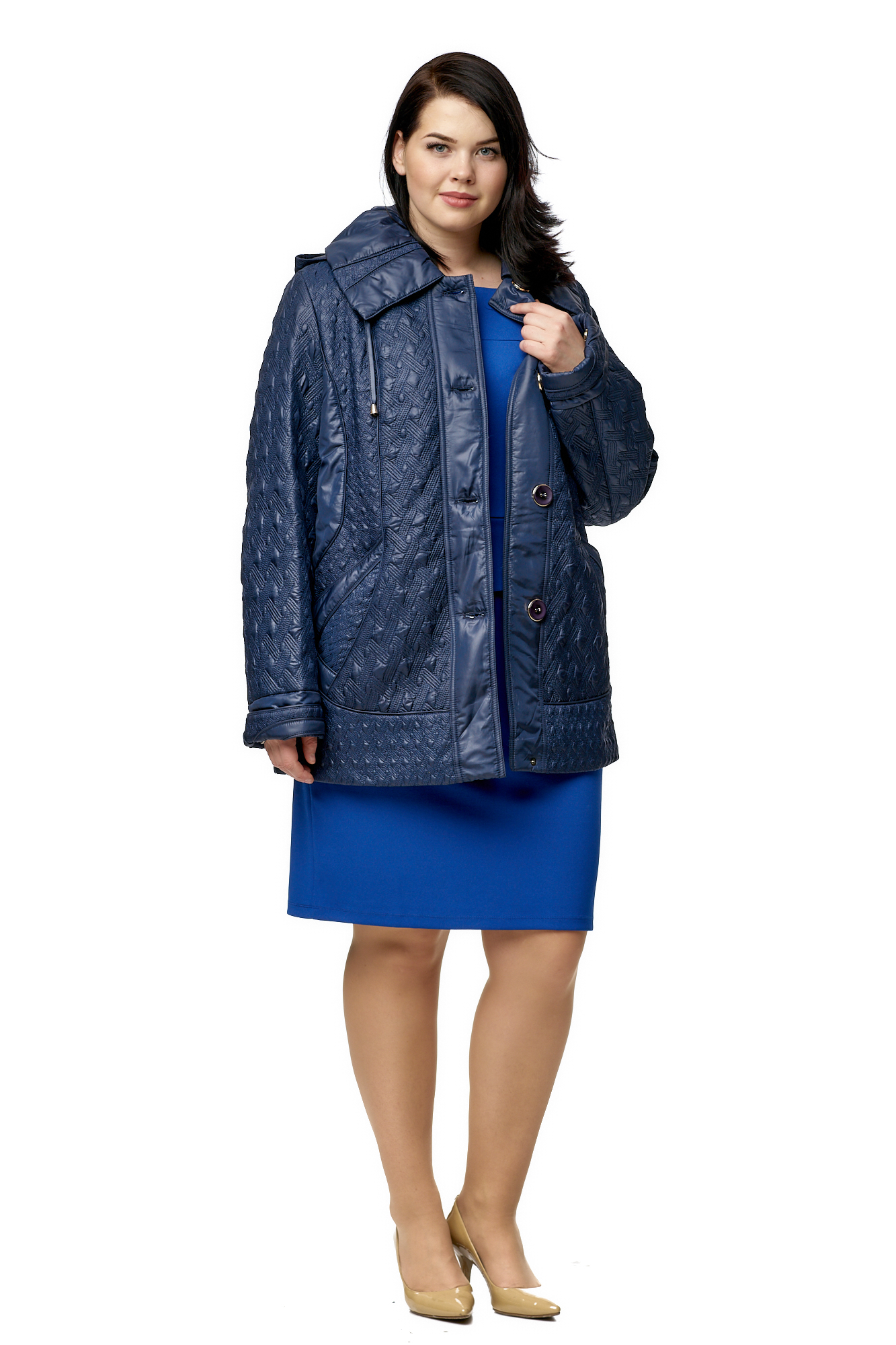 Куртка женская из текстиля с капюшоном 8010485-2