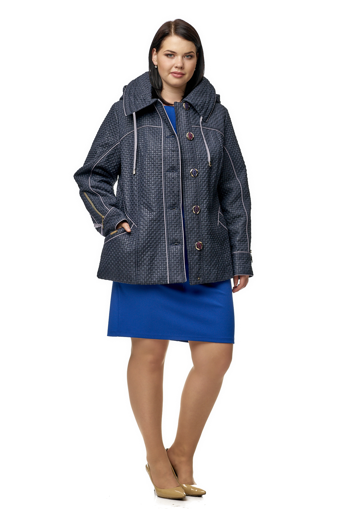 Куртка женская из текстиля с капюшоном 8010496-2