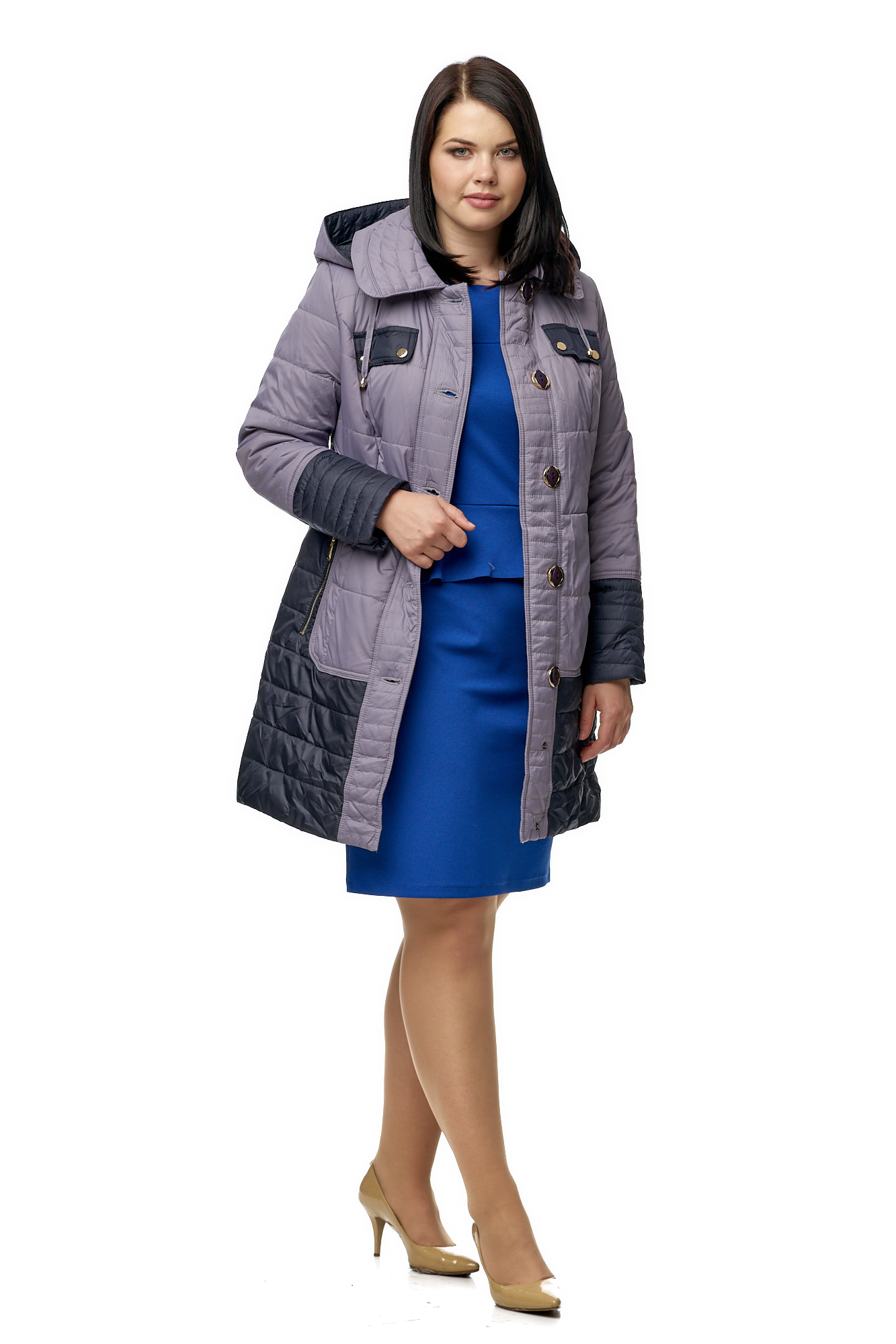 Куртка женская из текстиля с капюшоном 8010504-2