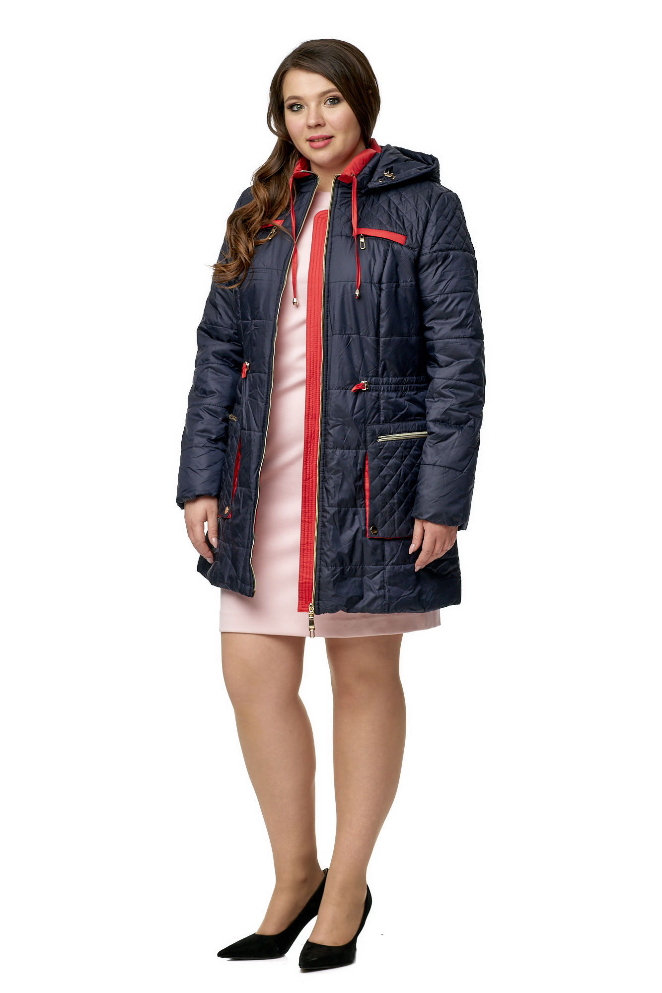 Куртка женская из текстиля с капюшоном 8010545-2
